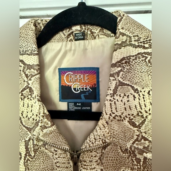 Vintage Snake Print Leather Vest - Picture 5 of 6